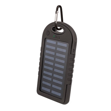 Setty ārējā baterija ar saules uzlādi 5000 mAh SPBS-05, melna