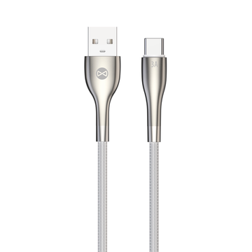 Forever kabelis Sleek USB - USB-C 1,0 m 3A, balts