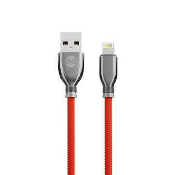 Forever kabelis Tornado USB - Lightning 1,0 m 3A, sarkans