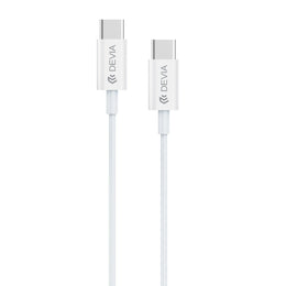 Devia kabelis Smart EC042 PD USB-C - USB-C 60W 3A, balts