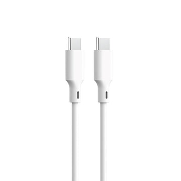 Forever Recycling kabelis USB-C - USB-C 1,5m 3A KR15-CC-00, balts