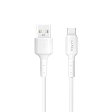 Maxlife kabelis MXUC-13 USB-A - USB-C 1,0 m 3A, balts