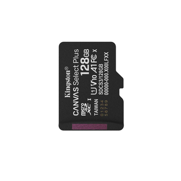 Kingston atmiņas karte microSD 128GB Canvas Select+ G3 150MB/s