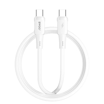 BWOO kabelis silikona X329CC 65W USB-C 1m, balts