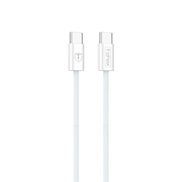 T-Phox kabelis CC15 Series USB-C/USB-C 60W 3A, balts