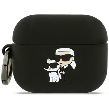 Karl Lagerfeld silikona „Karl & Choupette“ AirPods Pro 3 austiņu maciņš, rozā