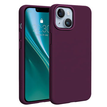 Etteri silikona Mag apvalks iPhone 14 6,1" tumši ķiršu krāsā