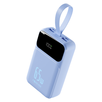 Forever ārējais akumulators Vibe-TB65 PD QC 65 W 20 000 mAh debeszils