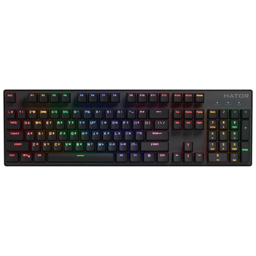 Hator HTK204UA Icefall Mecha Rainbow 104 Bezvadu Spēļu klaviatūra ENG/UA/RU