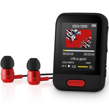 Sencor SFP 7716 BK Bluetooth MP3/MP4 1.8 inch (16GB, CLIP, FM radio, MicroSD)
