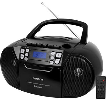 Sencor SPT 3907 B Kasešu atskaņotājs ar CD, Bluetooth