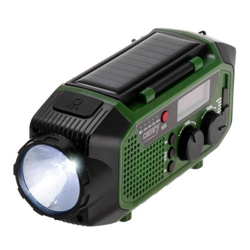 Avārijas radio ar saules uzlādi | Bluetooth 5.0 | 4000 mAh ārējais akumulators | FM-AM-SW