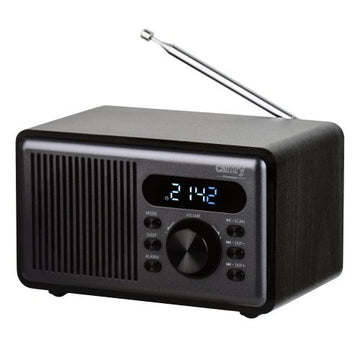 Radio ar pulksteni, Bluetooth 5.3 modinātājs ar FM radio, LED displejs, USB, TF kartes slots, modinātājs, 1200 mAh akumulators, USB-C,