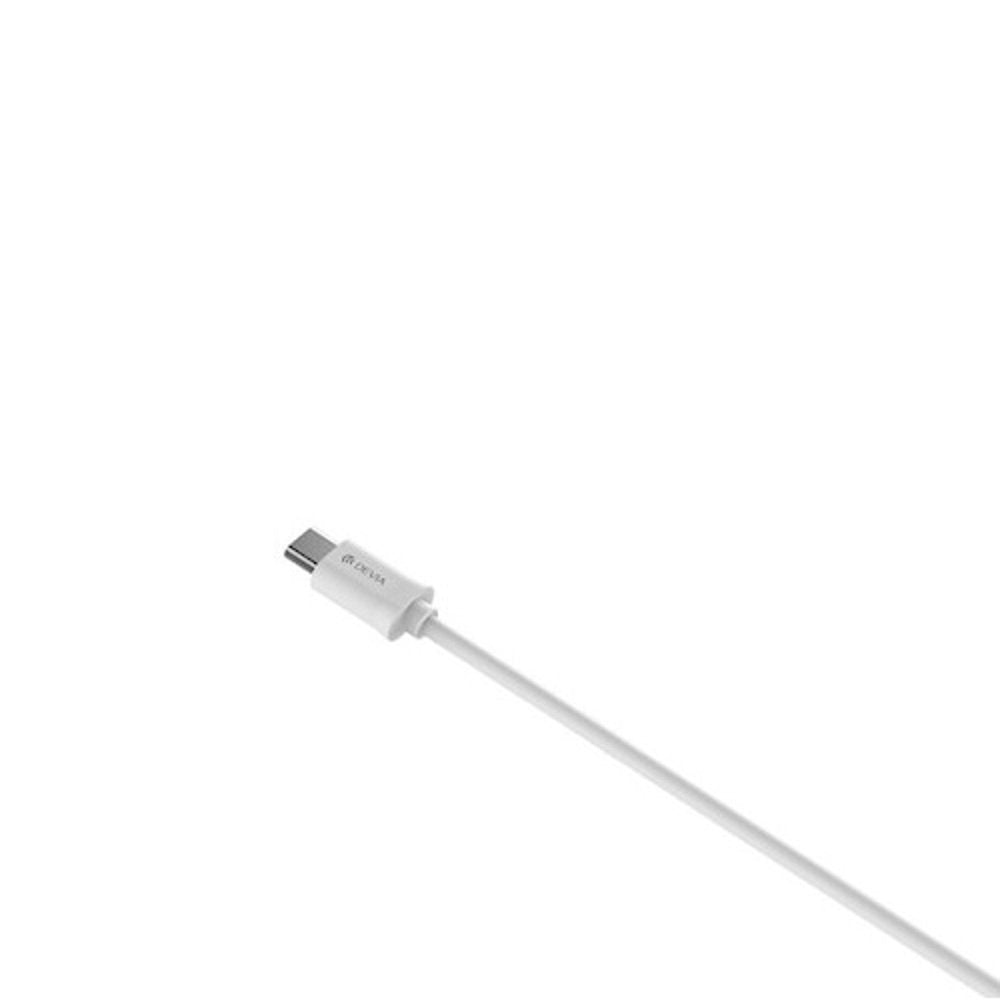 Devia kabelis Smart EC081 USB - MicroUSB 1,0 m 2,1A, balts