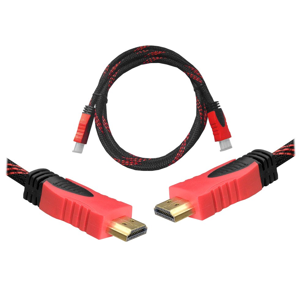 Kabelis Hdmi-hdmi 1,5m sarkans v1.4 blist.