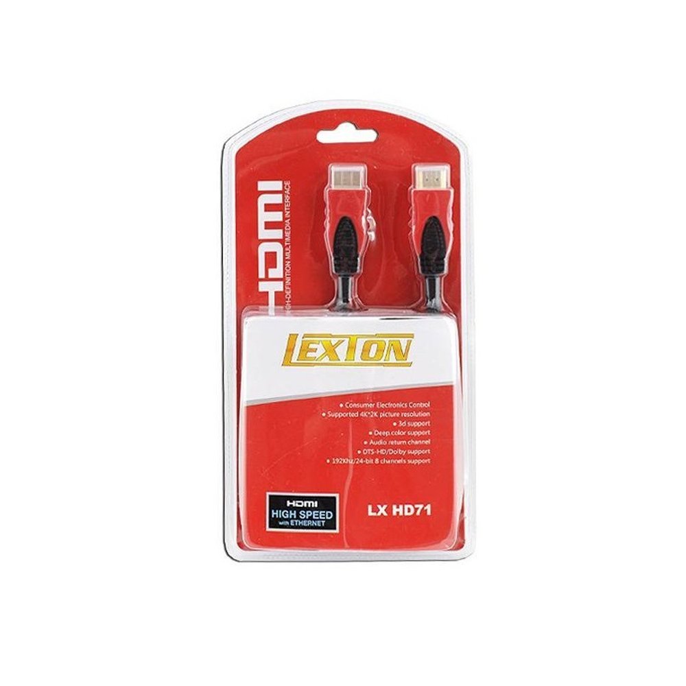 Kabelis Hdmi-hdmi 1,5m sarkans v1.4 blist.