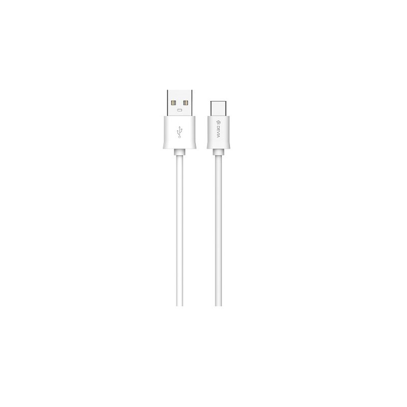 Devia kabelis Smart EC066 USB - USB-C 2,0 m 2,1A, balts