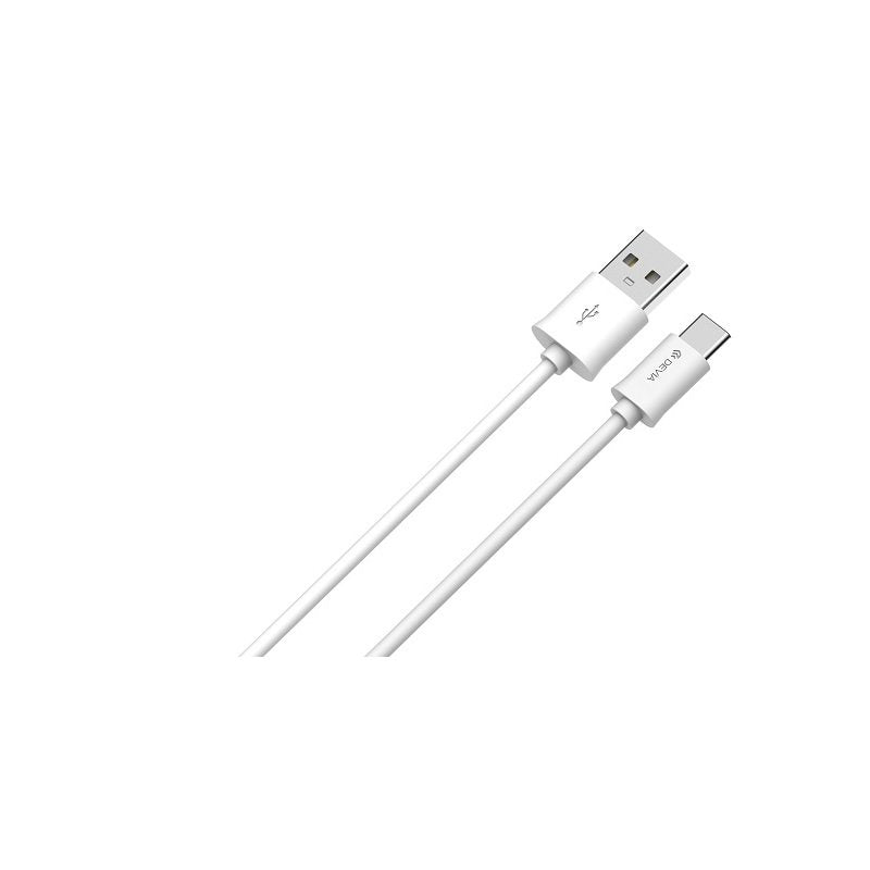 Devia kabelis Smart EC066 USB - USB-C 2,0 m 2,1A, balts