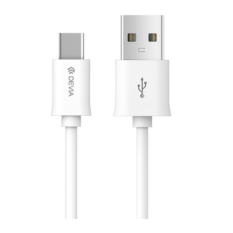 Devia kabelis Smart EC066 USB - USB-C 2,0 m 2,1A, balts