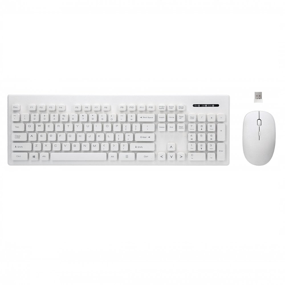 Rebeltec bezvadu tastatūra komplekts: + mouse balta Whiterun