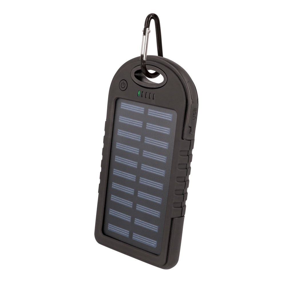 Setty ārējā baterija ar saules uzlādi 5000 mAh SPBS-05, melna