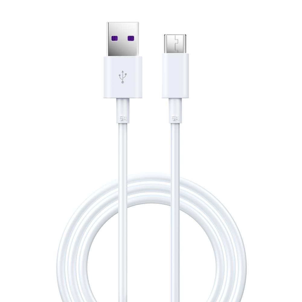 Devia kabelis Shark EC306 USB - USB-C 1,5 m 5A, balts