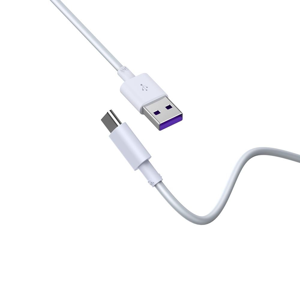 Devia kabelis Shark EC306 USB - USB-C 1,5 m 5A, balts