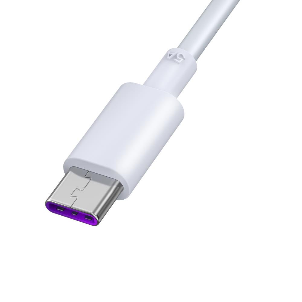 Devia kabelis Shark EC306 USB - USB-C 1,5 m 5A, balts