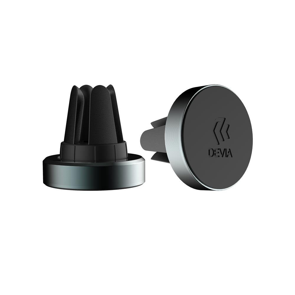 Devia auto turētājs EL072 magnētisks, stiprināms ventilācijas restē, melns
