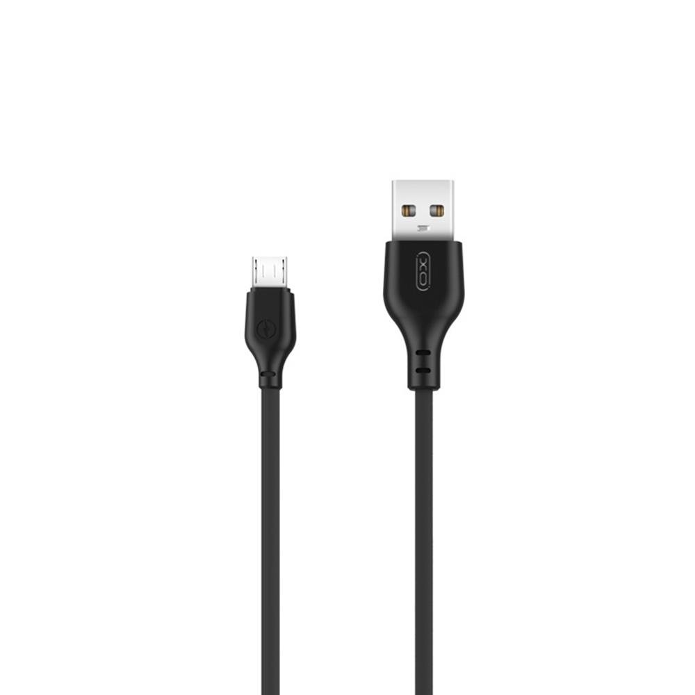 XO kabelis NB103 USB - microUSB 1,0 m 2,1A, melns