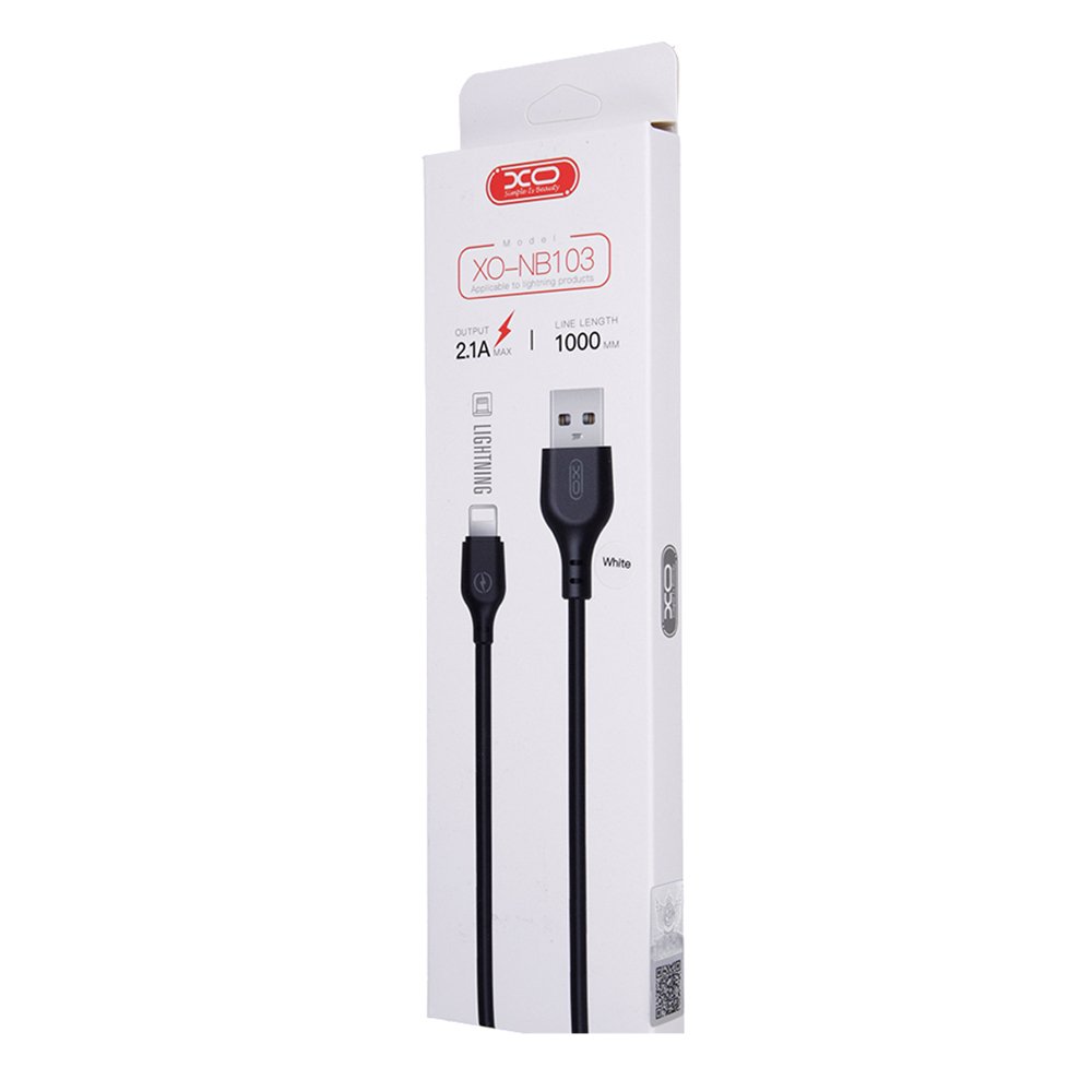 XO kabelis NB103 USB - Lightning 1,0 m 2,1A, balts
