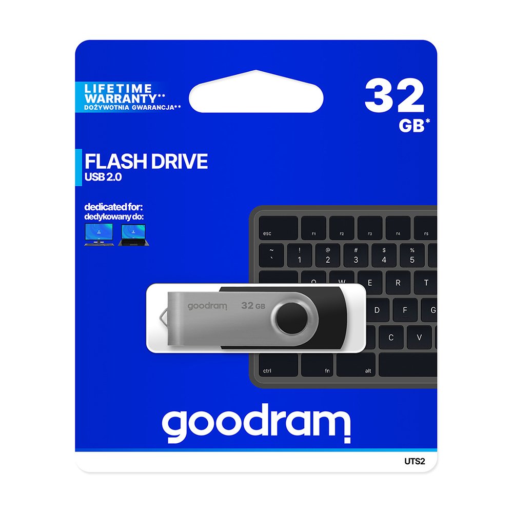 Goodram USB zibatmiņa 32GB USB 2.0 Twister, melns