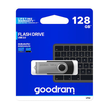 Goodram USB zibatmiņa 128GB USB 2.0 UTS2, melns