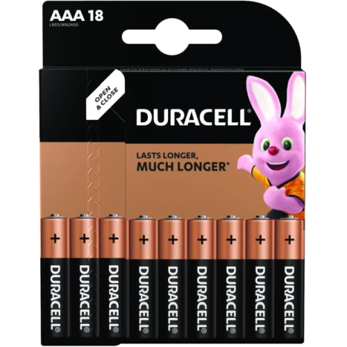 Duracell MN 2400 Basic AAA (LR03) blistera iepakojumā 18 gab.