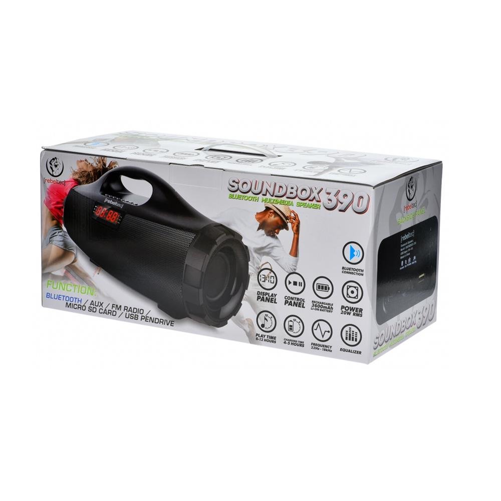 Rebeltec Bluetooth skaļrunis SoundBOX 390, melns