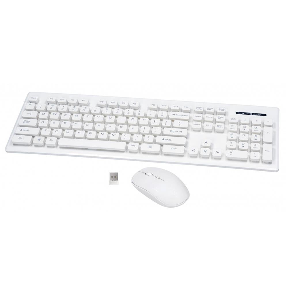 Rebeltec bezvadu tastatūra komplekts: + mouse balta Whiterun