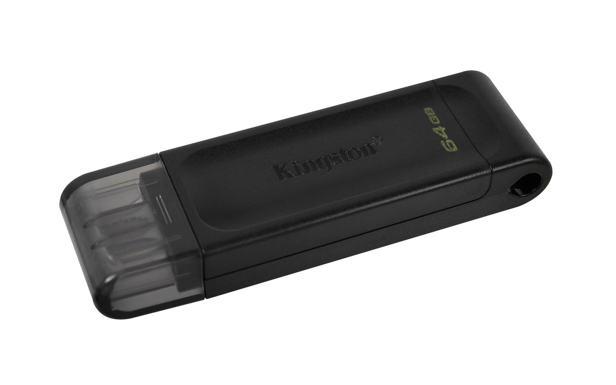 Kingston USB zibatmiņa 64GB USB-C DT70, melns