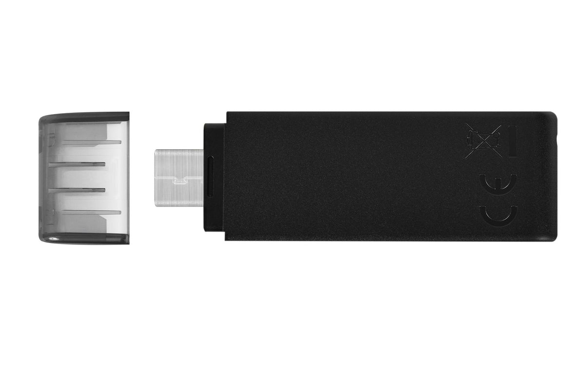 Kingston USB zibatmiņa 64GB USB-C DT70, melns