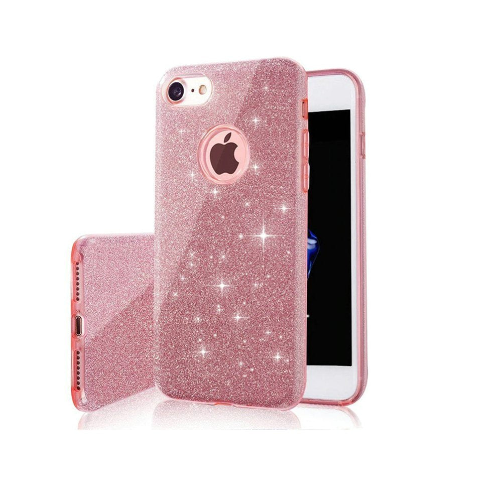 Mirdzošs 3/1 vāciņš Samsung Galaxy S25 tālrunim, rozā