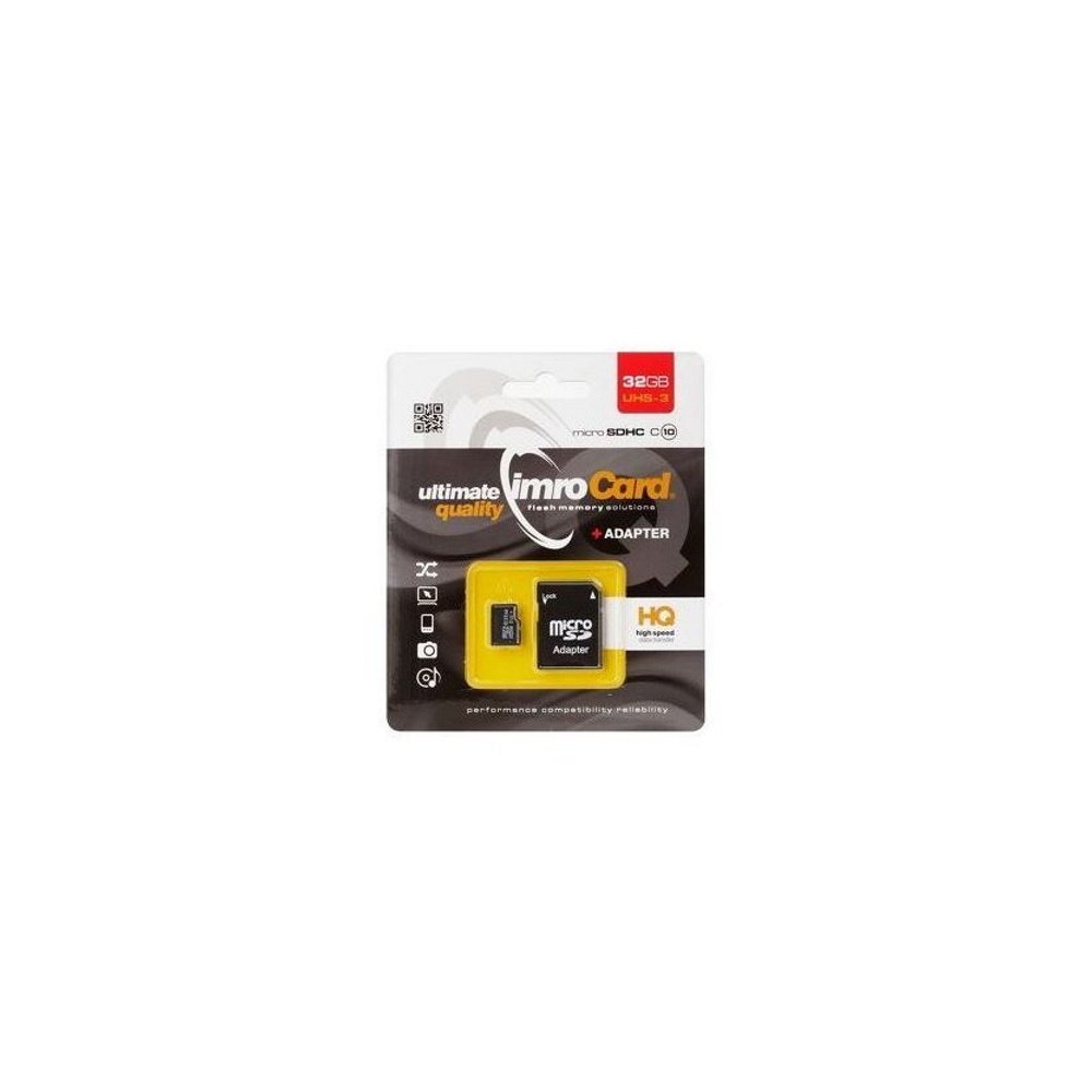 Imro atmiņas karte 32GB microSDHC cl. 10 UHS-3 + adapteris