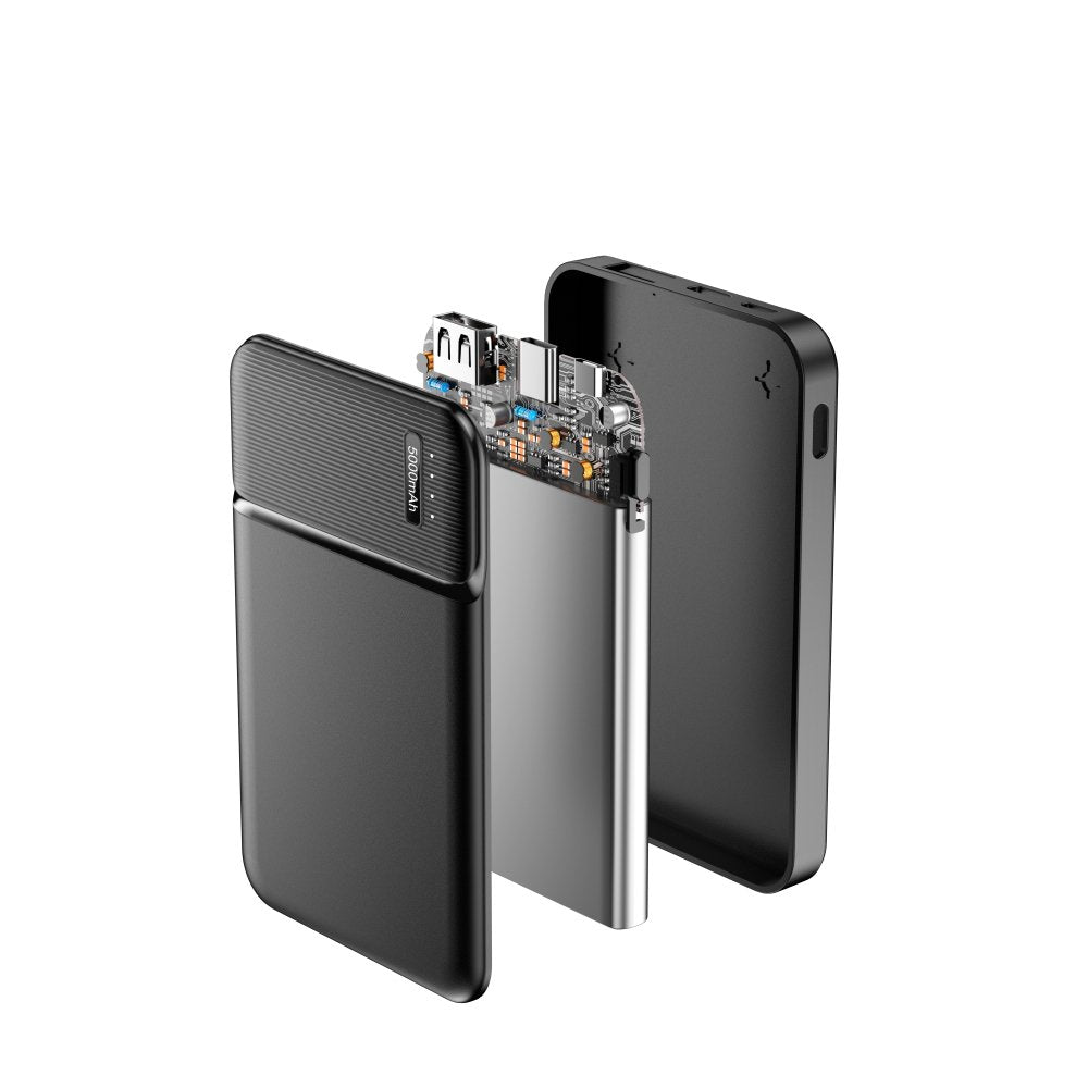 Maxlife ārējā baterija MXPB-01 5000 mAh, melna