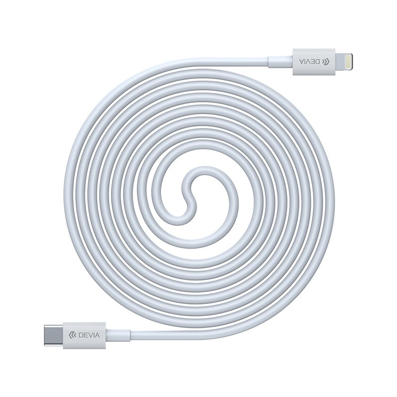 Devia kabelis Smart EC146 PD USB-C - Lightning 20W 3A, balts