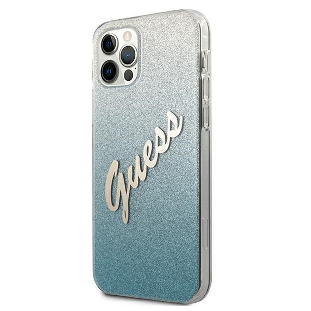 Guess vāciņš iPhone 12 / 12 Pro 6,1", zils (GUHCP12MPCUGLSBL)
