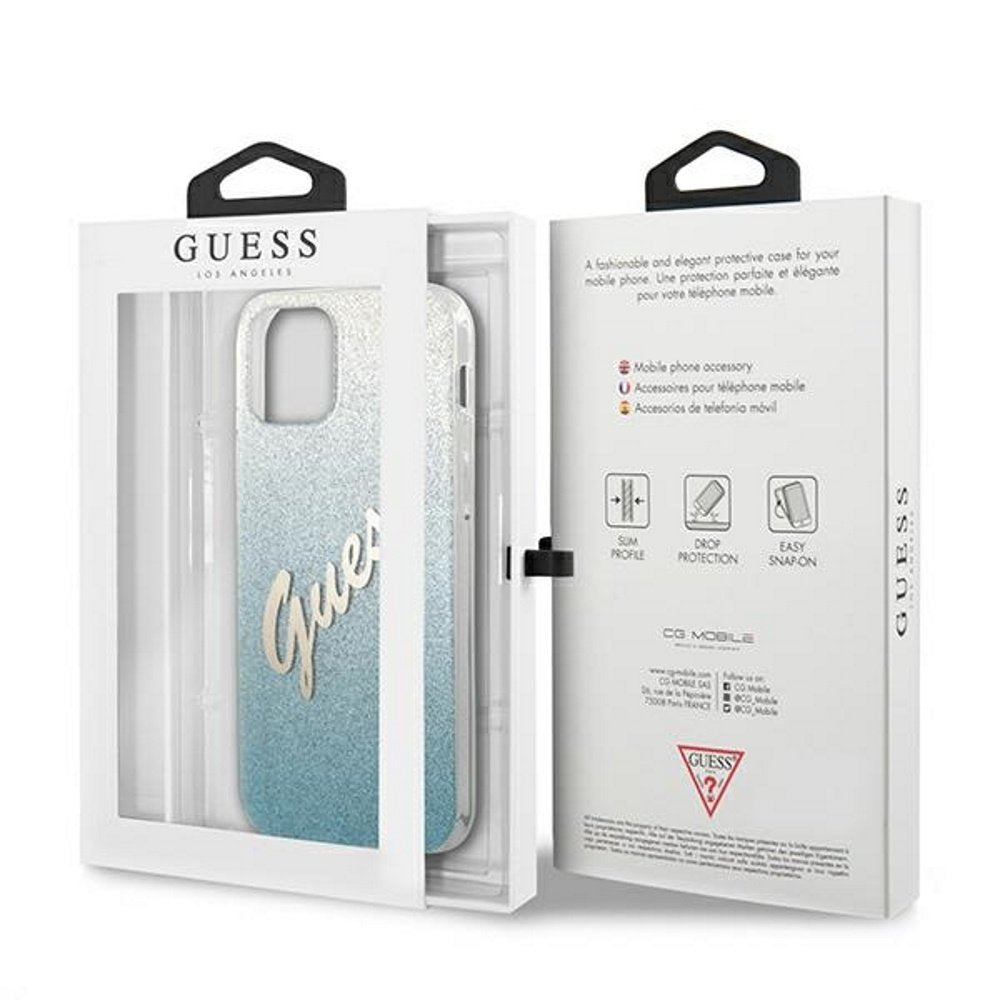 Guess vāciņš iPhone 12 / 12 Pro 6,1", zils (GUHCP12MPCUGLSBL)