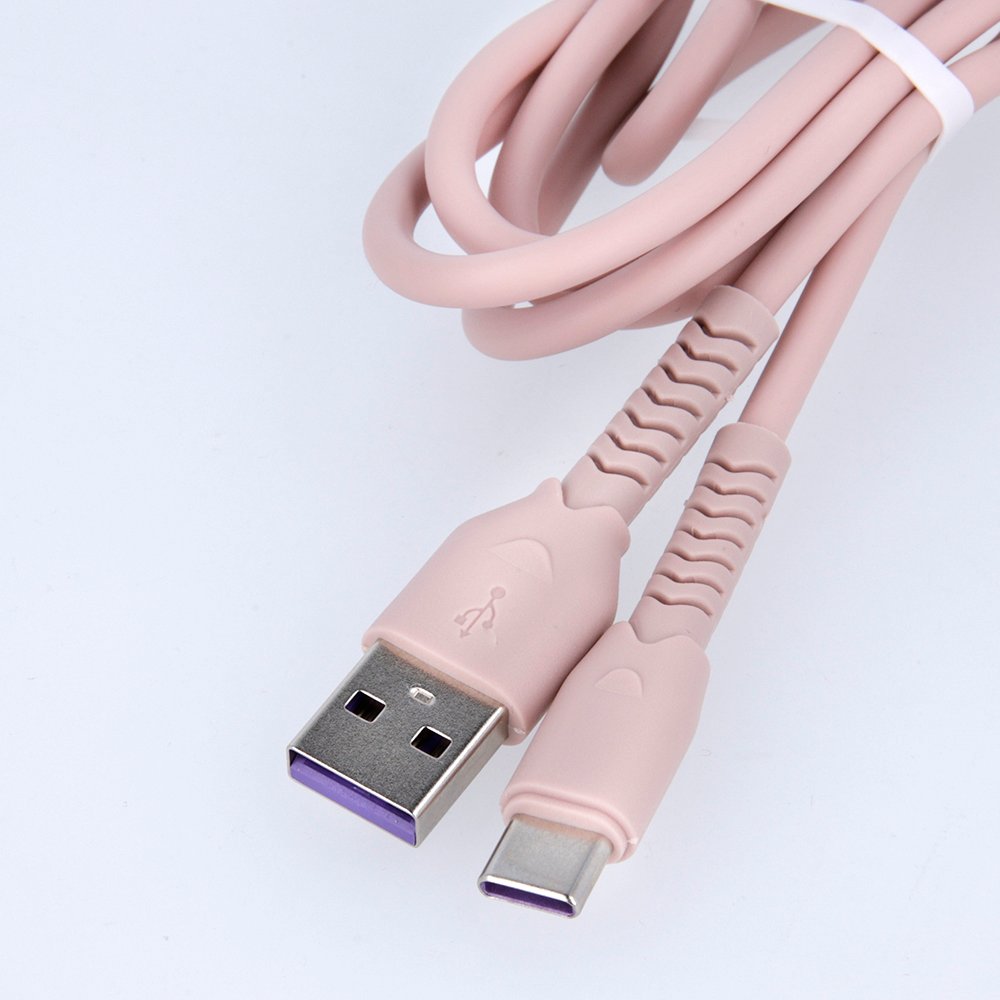 Maxlife kabelis MXUC-04 USB - USB-C 1,0 m 3A, rozā