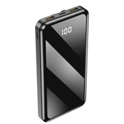 Forever pārnēsājamais akumulators TB-411 viss /1 10000 mAh ar kabeļiem USB-C + Lightning + microUSB, melns