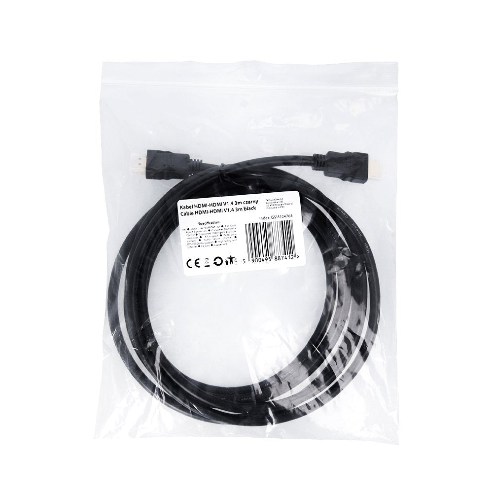 TFO kabelis Hdmi-hdmi V1.4 3m, melns