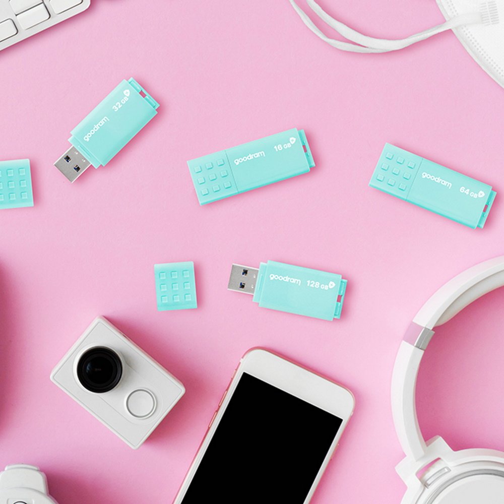 Goodram USB zibatmiņa 64GB USB 3.0 UME3 Care gaiši zaļš