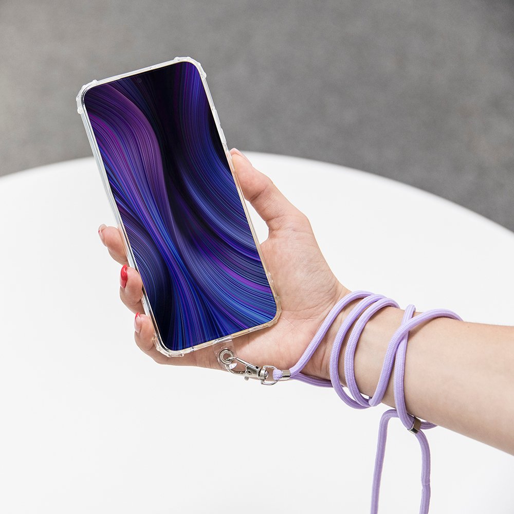 Universāla kakla siksniņa telefonam pelēka