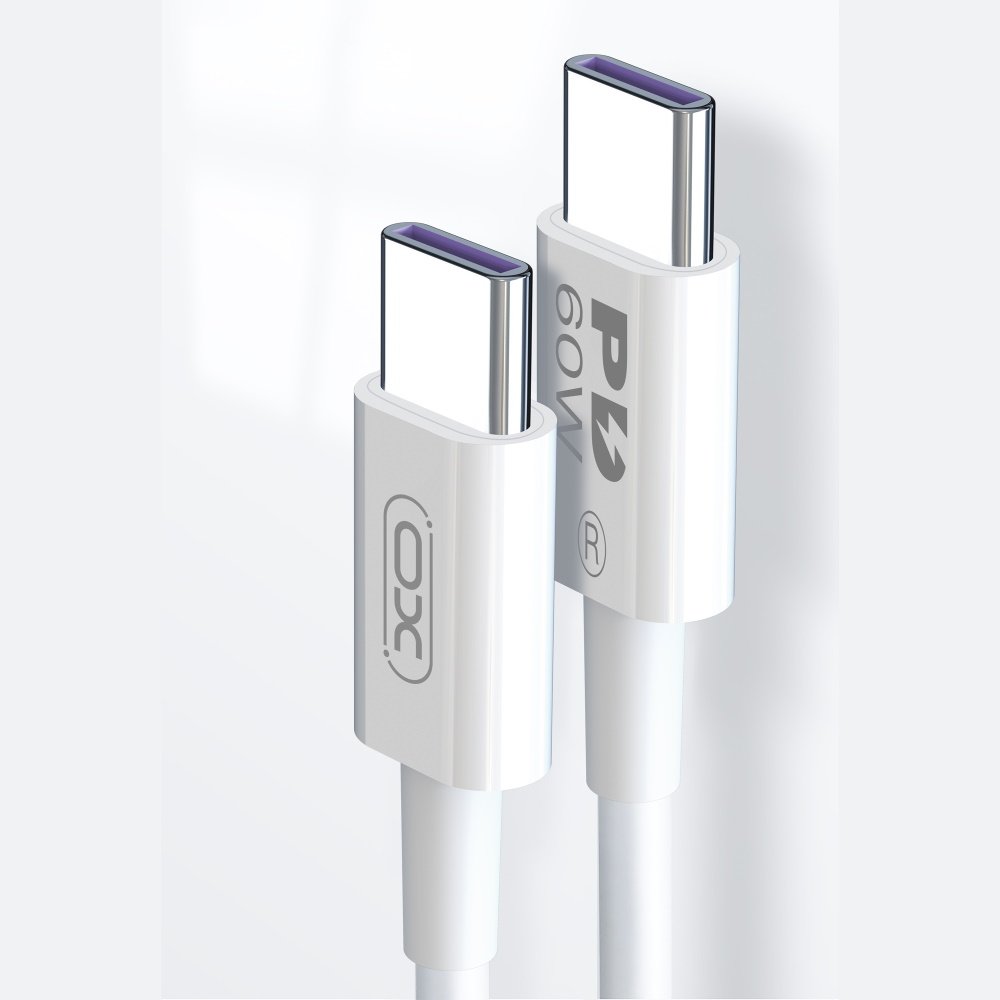XO kabelis NB-Q190B PD USB-C - USB-C 2,0m 60W, balts